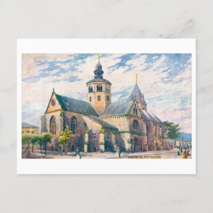Vintag Munster in Hamelin, Deutschland Postkarte