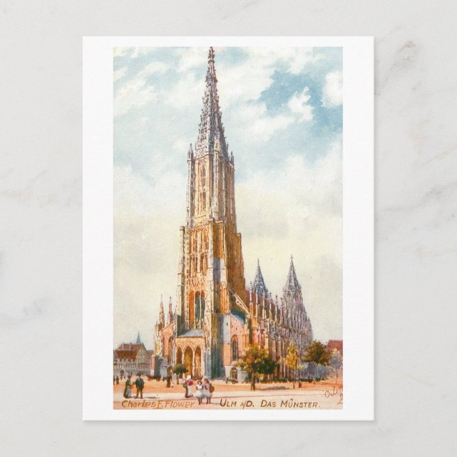 Vintag Munster in Ulm, Deutschland Postkarte (Vorderseite)