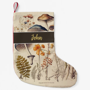 Vintag Mushroom Naturalist Kleiner Weihnachtsstrumpf