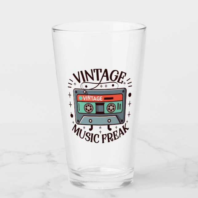 Vintag Music Freak Glas (Vorderseite)