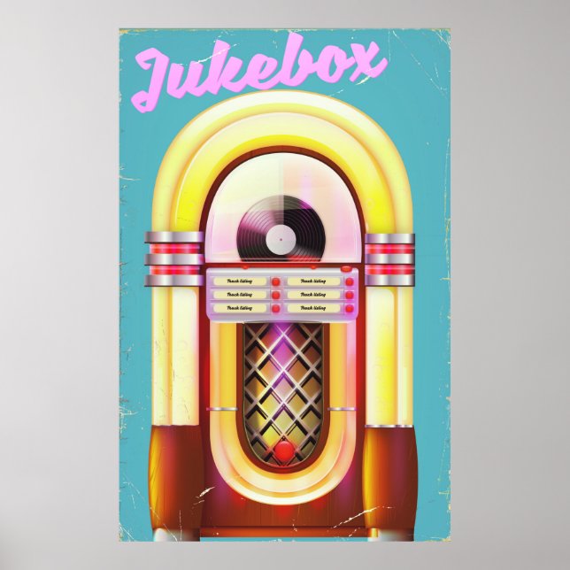 Vintag Music Jukebox Poster (Vorne)