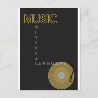 Vintag Music Poster Player Postkarte