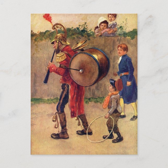 Vintag Musical Soldier Postcard Postkarte (Vorderseite)