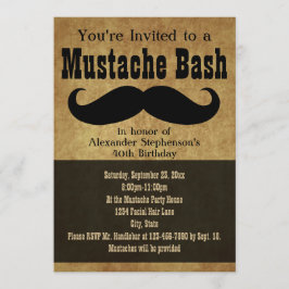 Vintag Mustache Bash Einladung