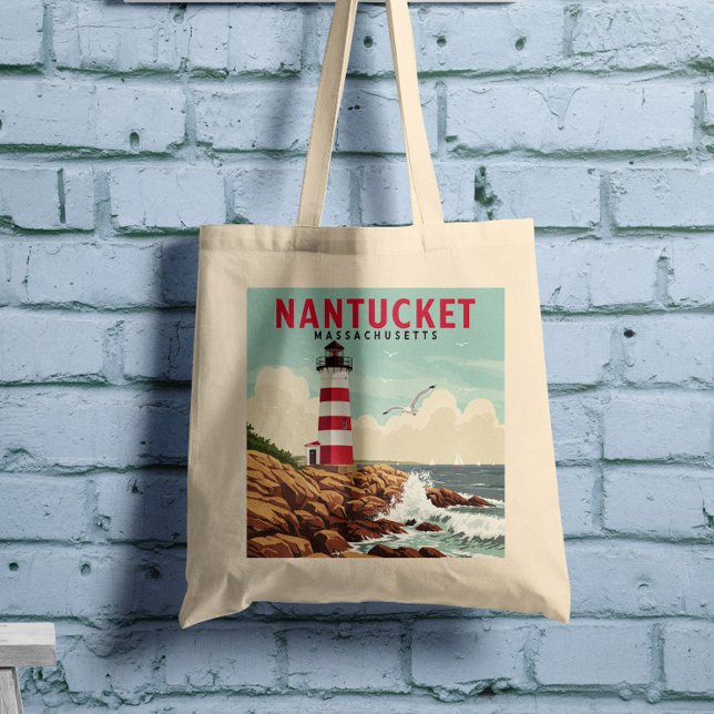 Vintag Nantucket Massachusetts Tragetasche (Von Creator hochgeladen)