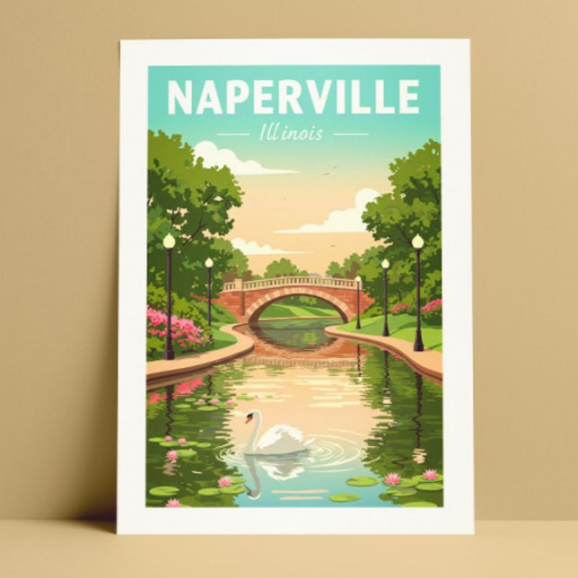 Vintag Naperville Illinois Postkarte (Von Creator hochgeladen)