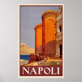 Vintag Napoli, Italien Reiseplakat Poster