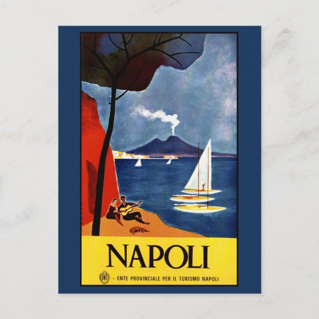 Vintag Napoli (Neapel) Italien Postkarte (Vorderseite)