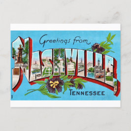 Vintag Nashville Grußkarte Postkarte