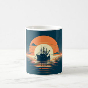 Vintag/Nautische Garnelen/Fischerei Kaffeetasse