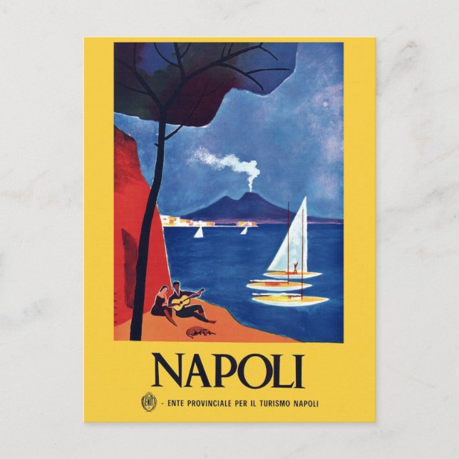 Vintag Neapel Italien Reisen Postkarte (Vorderseite)