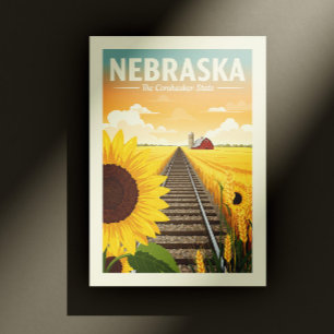 Vintag Nebraska Postkarte