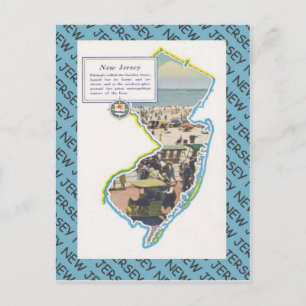 Vintag New Jersey Postkarte