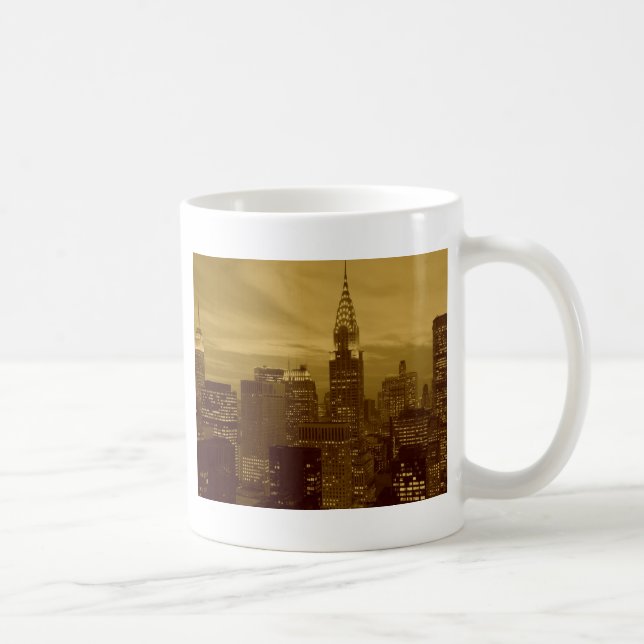 Vintag New York Manhattan Kaffeetasse (Rechts)