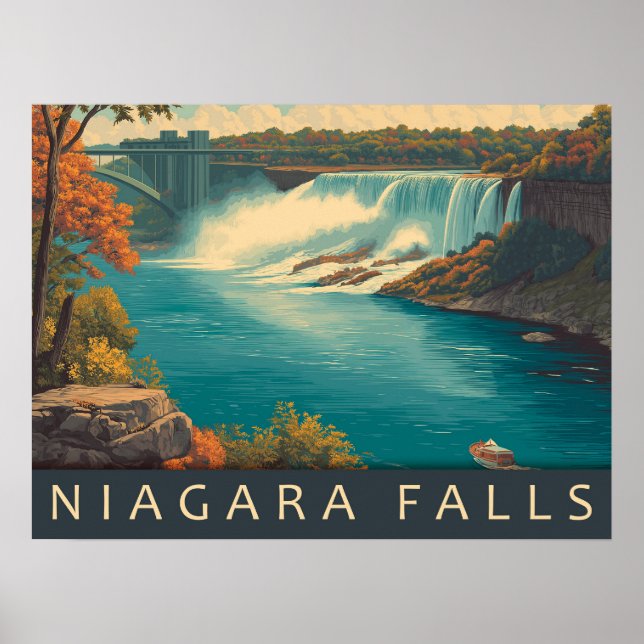 Vintag Niagara Falls Travel Poster (Vorne)