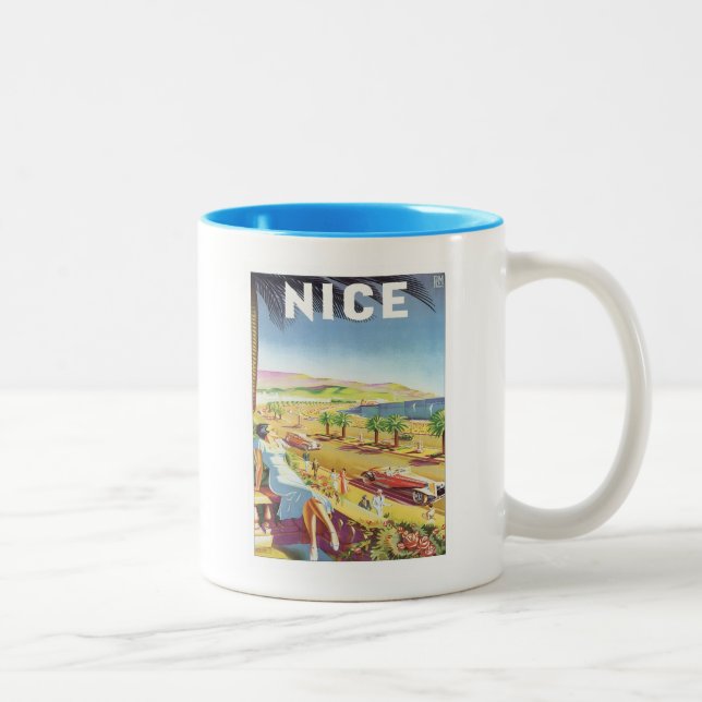 Vintag Nice France Kaffeemaschine Tasse (Rechts)
