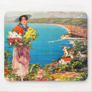 Vintag Nice Reine Cote D'Azur Mousepad