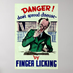 Vintag nicht verbreiten Krankheit Poster
