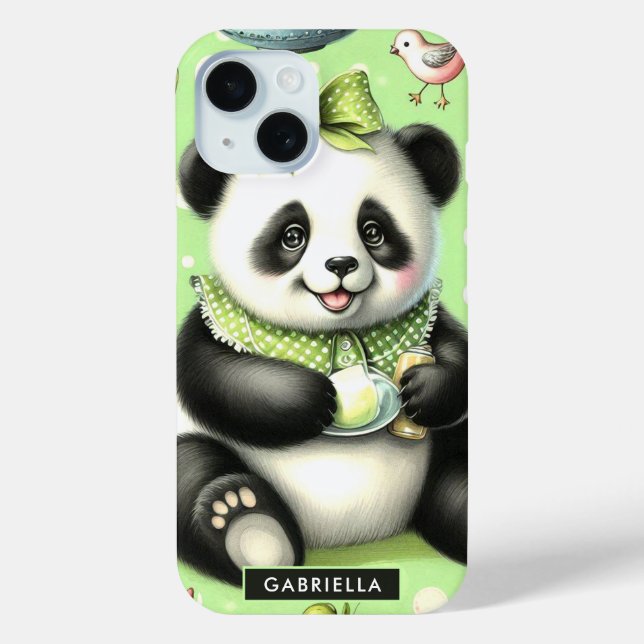Vintag Niedlich Baby Panda Case-Mate iPhone Hülle (Rückseite)