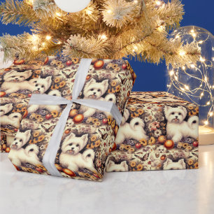 Vintag Niedlich maltesisch Geschenkpapier