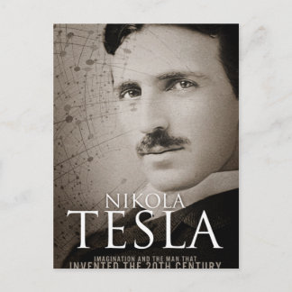 Vintag Nikola Tesla Foto Postkarte