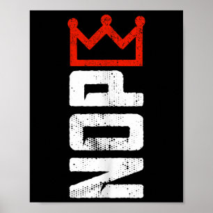 Vintag No Kings Protest Signatur vertikal Poster