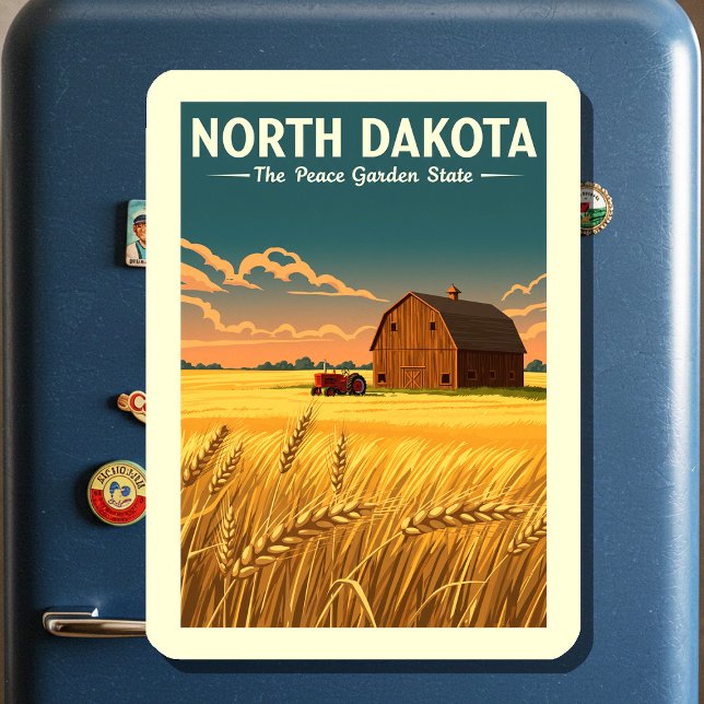 Vintag North Dakota Magnet (Von Creator hochgeladen)