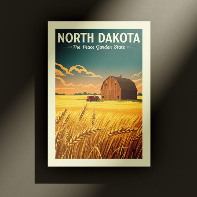 Vintag North Dakota Postkarte (Von Creator hochgeladen)