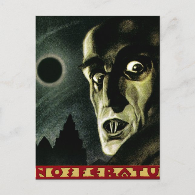 Vintag Nosferatu Kunst, Dichtung und Musik Postkarte (Vorderseite)