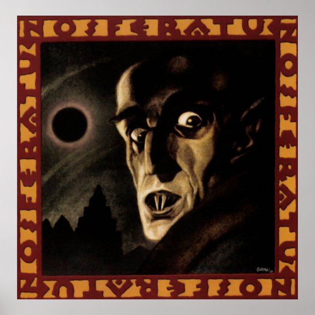 Vintag Nosferatu Premier Souvenir Poster (Vorne)