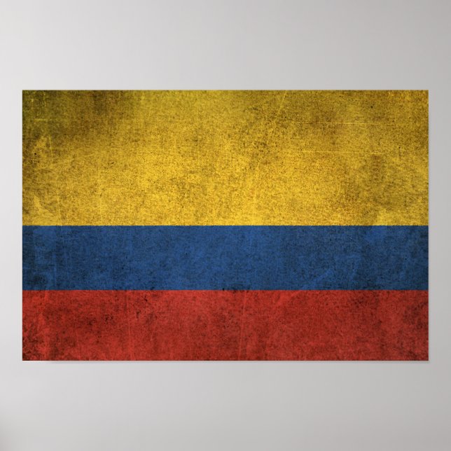 Vintag Not leidende Flagge Kolumbiens Poster (Vorne)