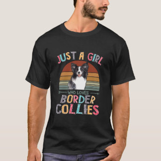 Vintag nur ein Mädchen, das Lieben grenzt Colliese T-Shirt