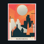 Vintag Nürnberg Deutschland Postkarte<br><div class="desc">Vintag,  Retro,  Reisen,  modern,  Aquarell,  Nürnberg,  Deutschland,  Tourismus, </div>