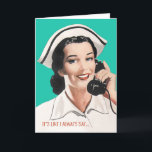 Vintag Nurse Funny Birthday Card Karte<br><div class="desc">Mit dieser lustigen Karte mit einer Vintagen Krankenschwester,  die kluge Ratschläge bietet,  senden Sie Ihrem Lieblingsschwester Glückwünsche zum Geburtstag.</div>