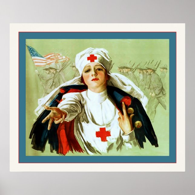 Vintag Nurse Poster ~ Weltkrieg 1 (Vorne)