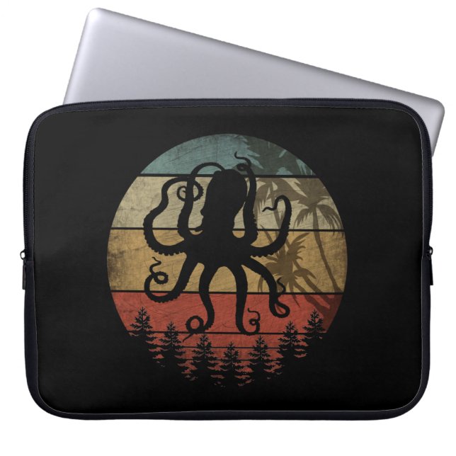 VINTAG OCTOPUS LAPTOPSCHUTZHÜLLE (Vorderseite)