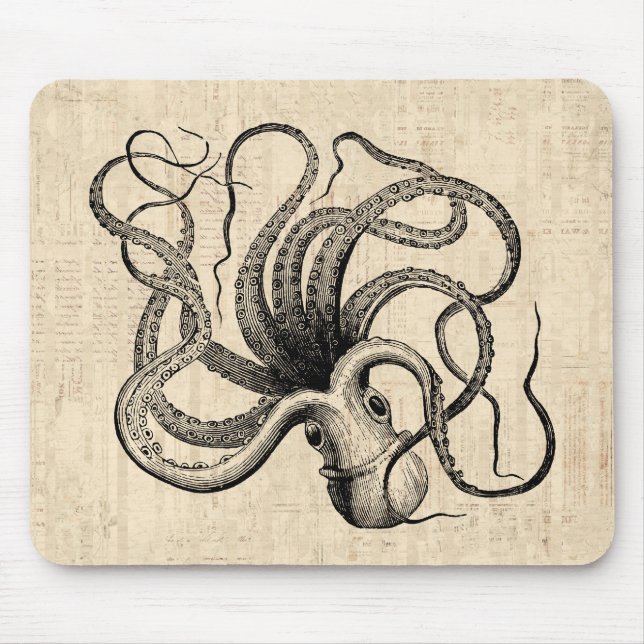 Vintag Octopus Mousepad (Vorne)