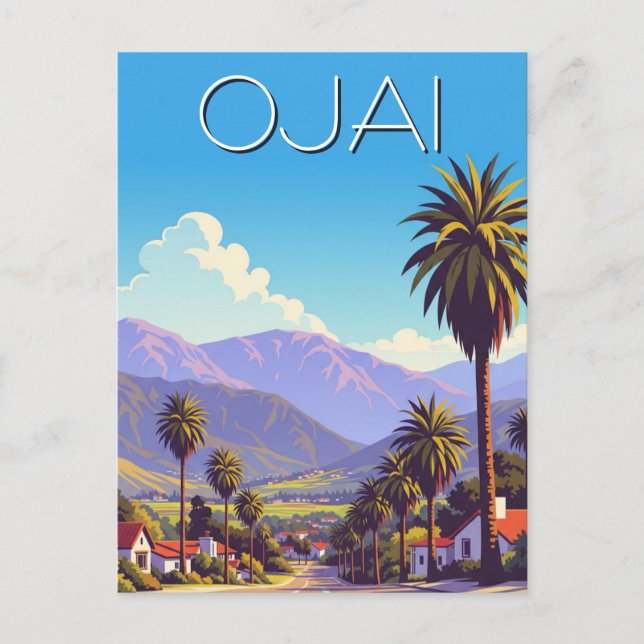 Vintag Ojai Kalifornien Postkarte (Vorderseite)