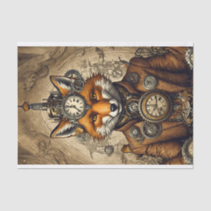 Vintag Old Steampunk Fox Seidenpapier