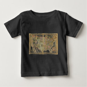 Vintag Old United Staaten USA General Map Baby T-shirt