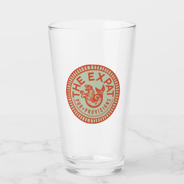 Vintag orange auftragen glas (Vorderseite)