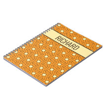 Vintag Orange Beige Triskelion Ägyptisches Muster