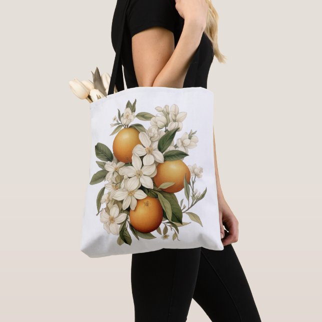 Vintag Orange Blume Küche Tasche (Von Nahem)