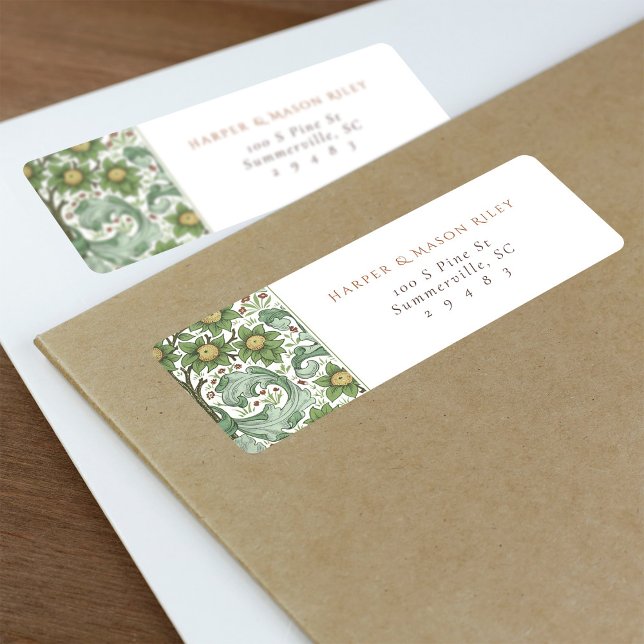 Vintag Orange grüne Rücksendeadresse (Von Creator hochgeladen)