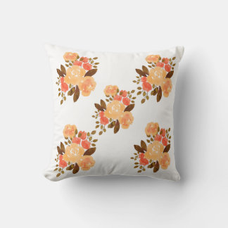 Vintag Orange Red Blume Floral Kissen