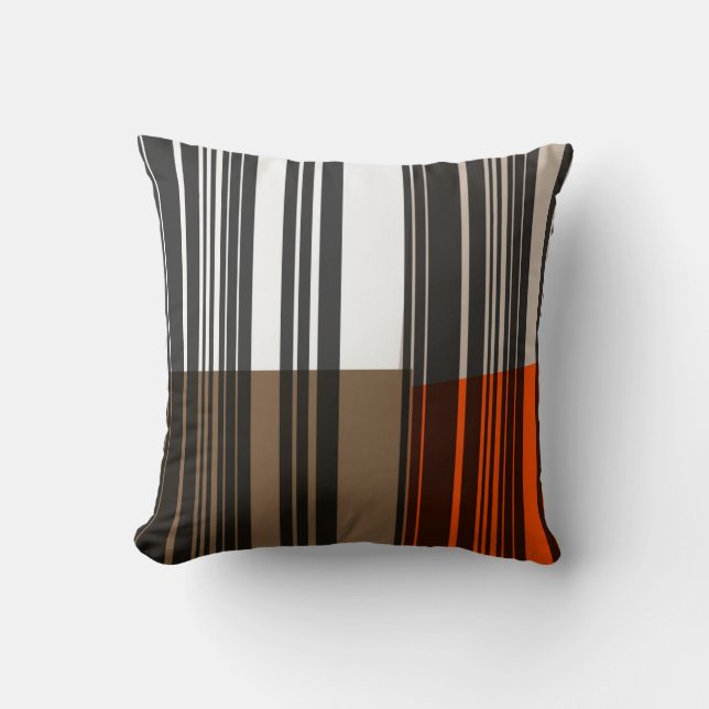 Vintag Orange White Grapes Art Muster Kissen (Vorderseite)