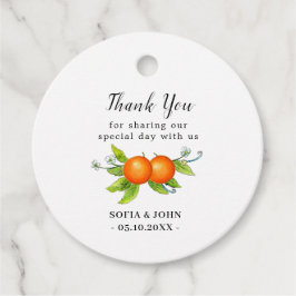 Vintag Orangen Hochzeit Vielen Dank Tags Geschenkanhänger