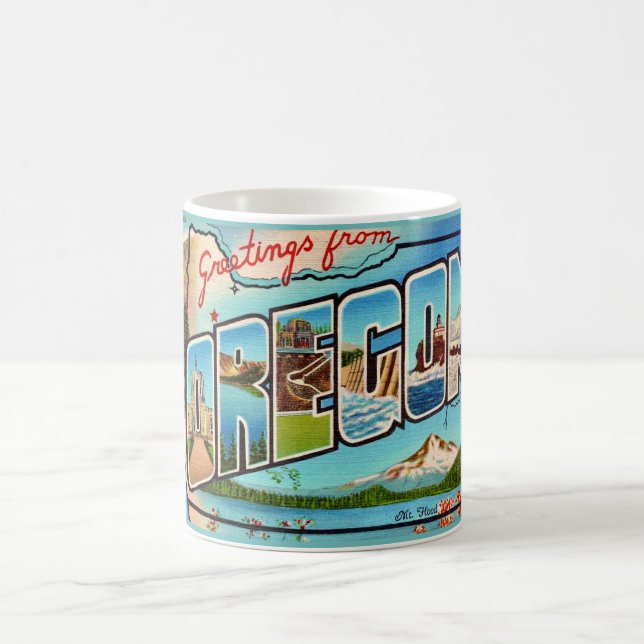 Vintag Oregon Greeting Kaffeetasse (Mittel)