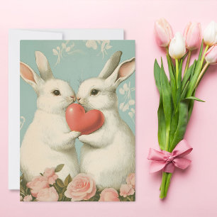 Vintag OsterBunniekarte Feiertagskarte