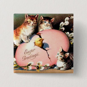 Vintag - Ostergruß Button